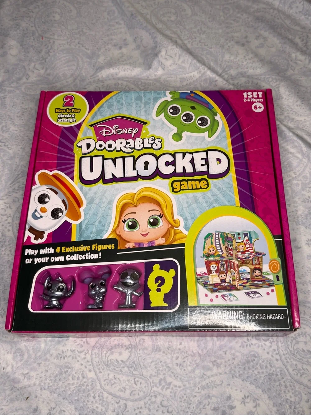 Disney Doorables Unlocked Game & 4 Exclusive Figures- Stitch, Mickey, Jack & ?